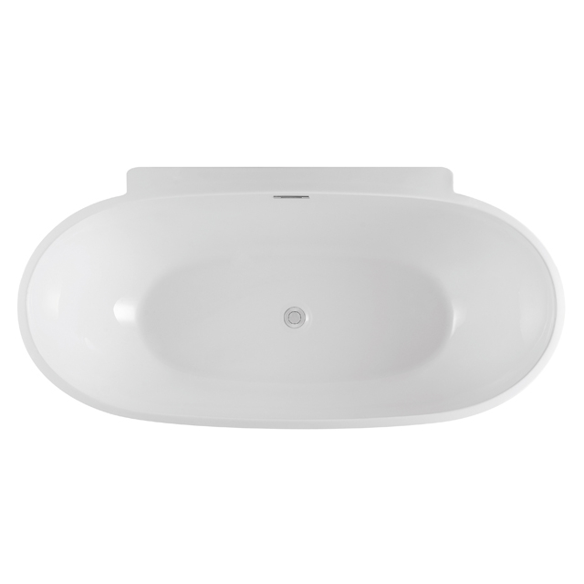 Luxury Against to Wall Freestanding Pure Acrylic Bath Tub Modern High Quality Large Free